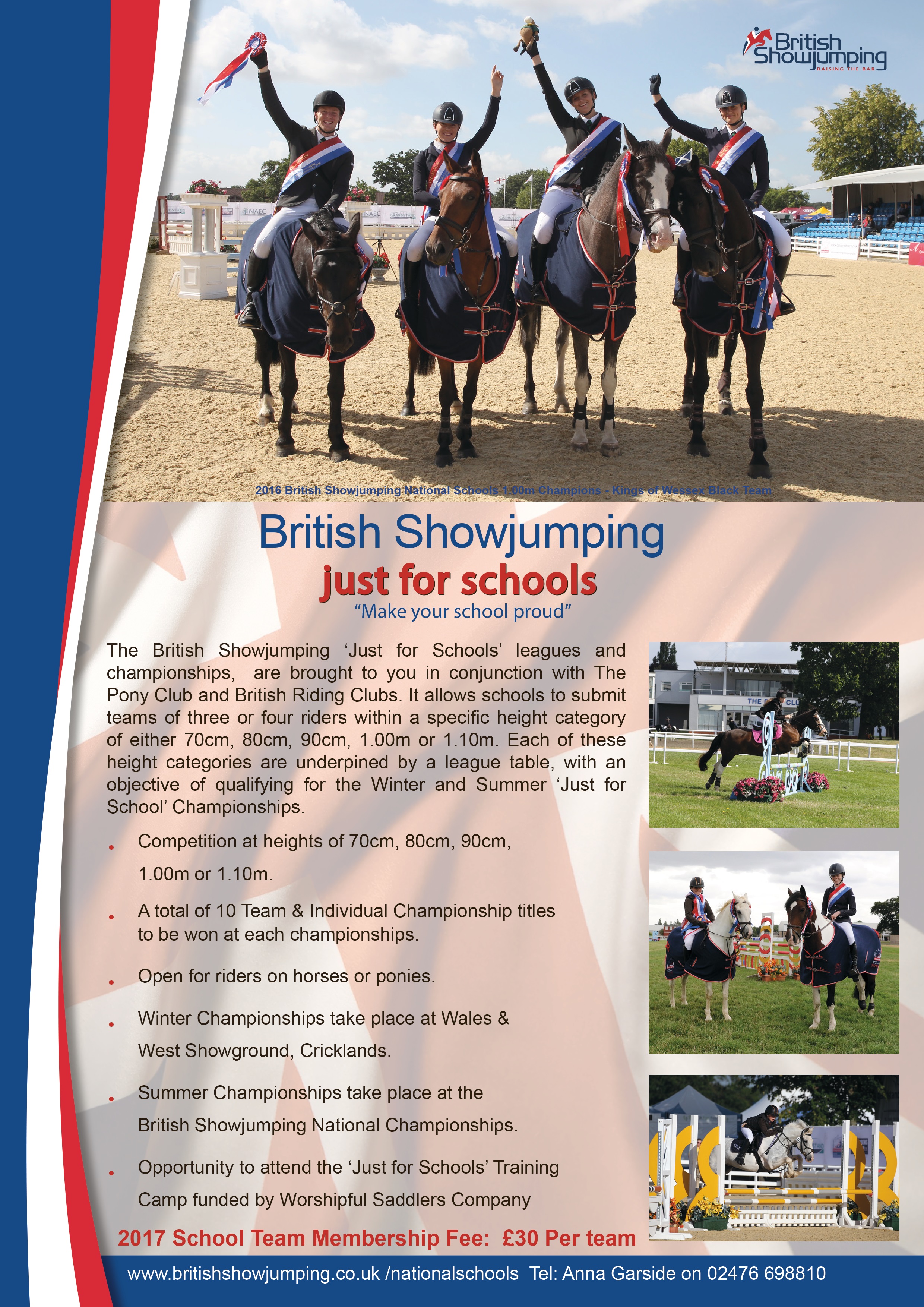 Just for Schools Membership The Official site of British Showjumping