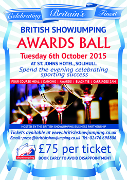 Tickets are now available for the British Showjumping Awards Ball