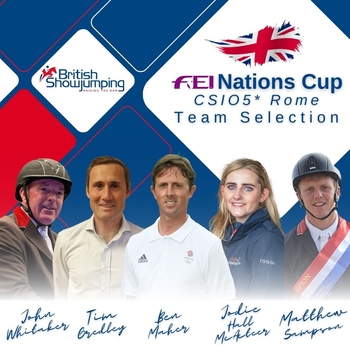 British Showjumping Team announced for CSIO5* Rome FEI Nations Cup