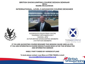 British Showjumping - Course Designer Training - Thursday 30th March 2017