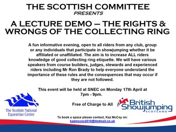 THE SCOTTISH COMMITTEE PRESENTS  A LECTURE DEMO – THE RIGHTS & WRONGS OF THE COLLECTING RING 