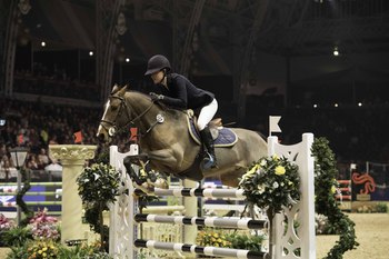 Allana Clutterbuck is Atomic at Olympia Horse Show