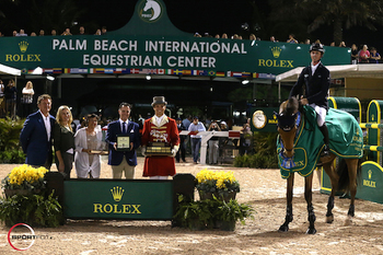 Ben Maher and Sarena Triumph in $500,000 Rolex Grand Prix CSI 5* at the 2016 Winter Equestrian Festival Ben Maher and Sarena Triumph in $500,000 Rolex Grand Prix CSI 5* at the 2016 Winter Equestrian Festival