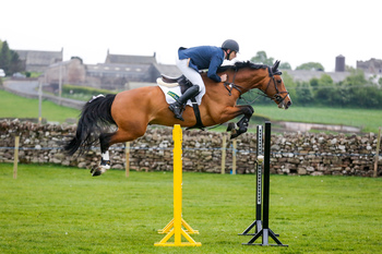 Christopher Smith jumps to victory in the Speedi-Beet HOYS Grade C Qualifier at Warrington Horse Show