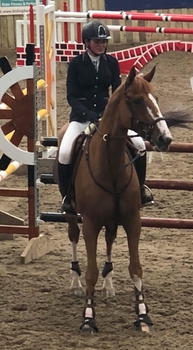 Meghan Ballantyne wins the Horseware Bronze League Semi Final at Bishop Burton College
