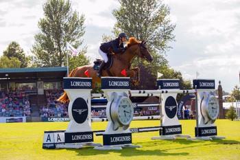 Billy Twomey wins the Longines King George V Gold Cup at Hickstead Billy Twomey wins the Longines King George V Gold Cup at Hickstead
